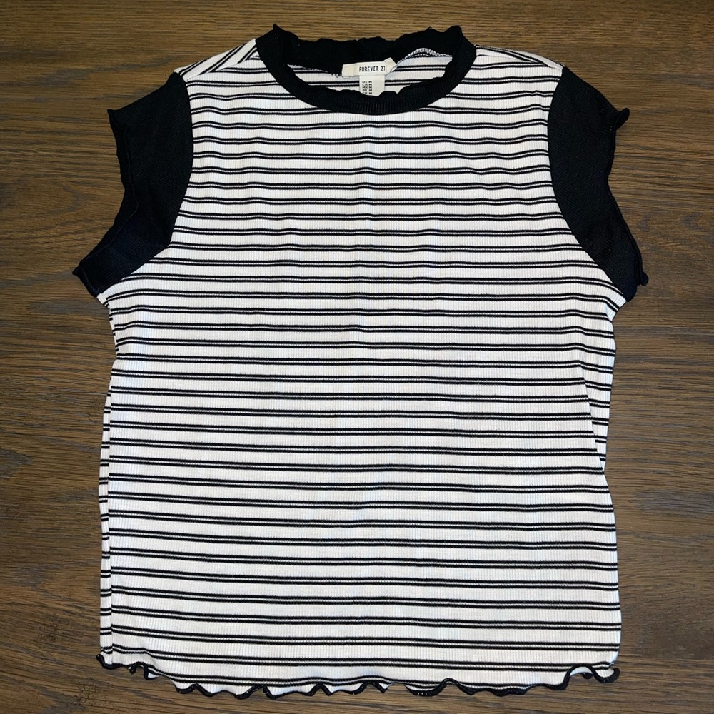 Black and White Striped Shirt